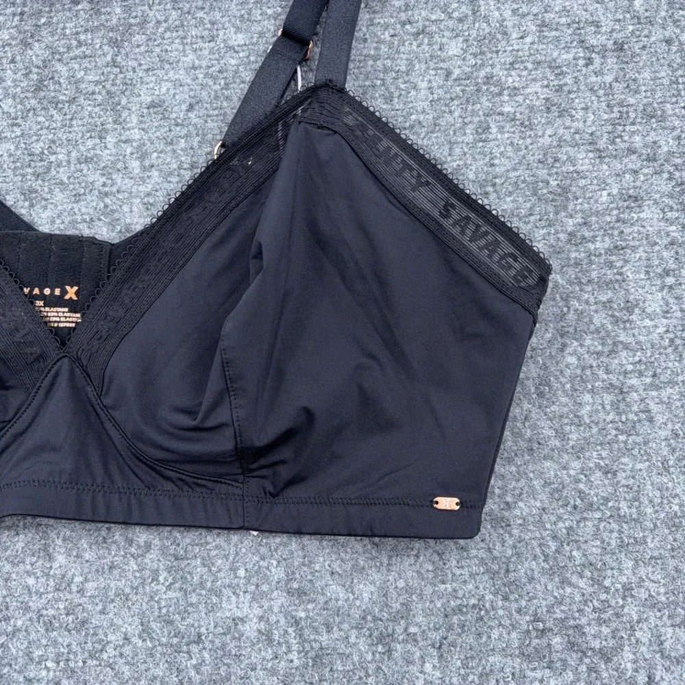 Savage X Fenty Bralette Women 3X Nylon‎ Black